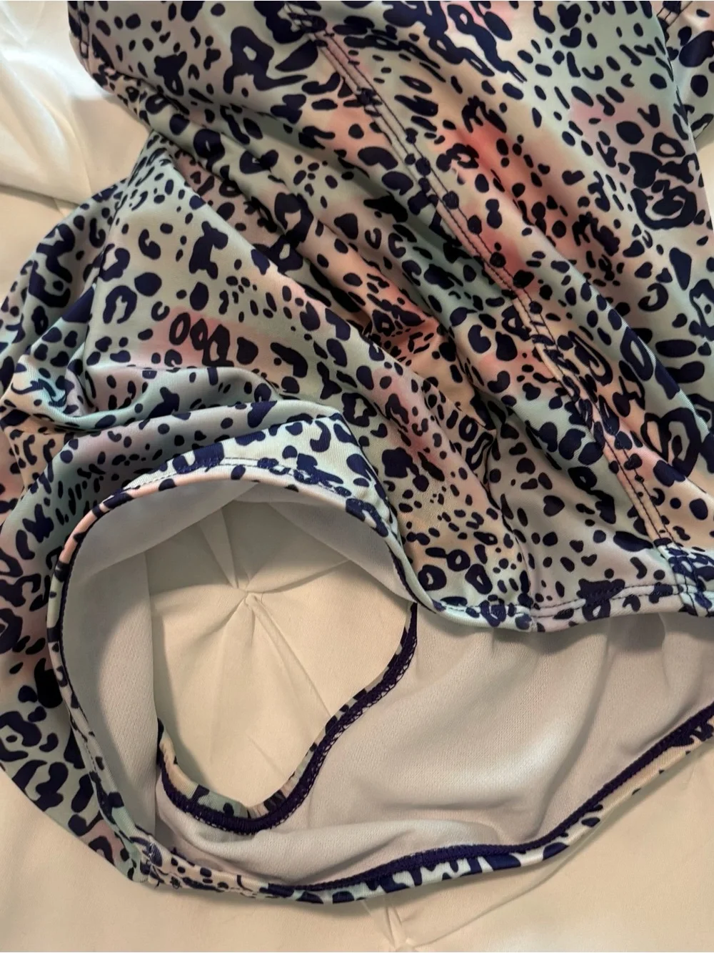 Nicole Miller Studio Multicolor Leopard Print Swimsuit, Women’s size S NWOT